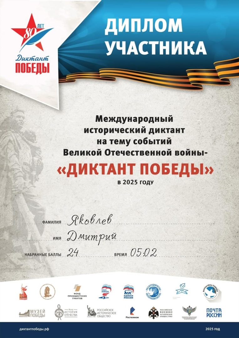 ДИКТАНТ ПОБЕДЫ.